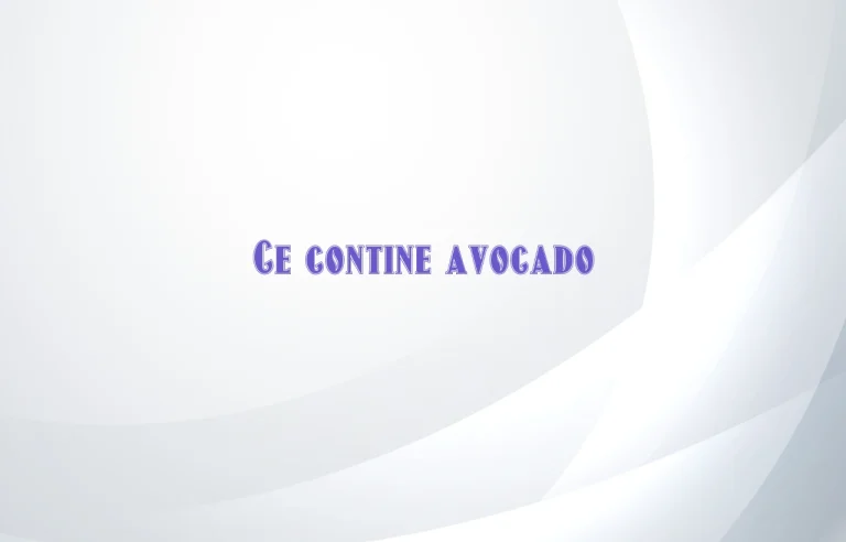 ce contine avocado