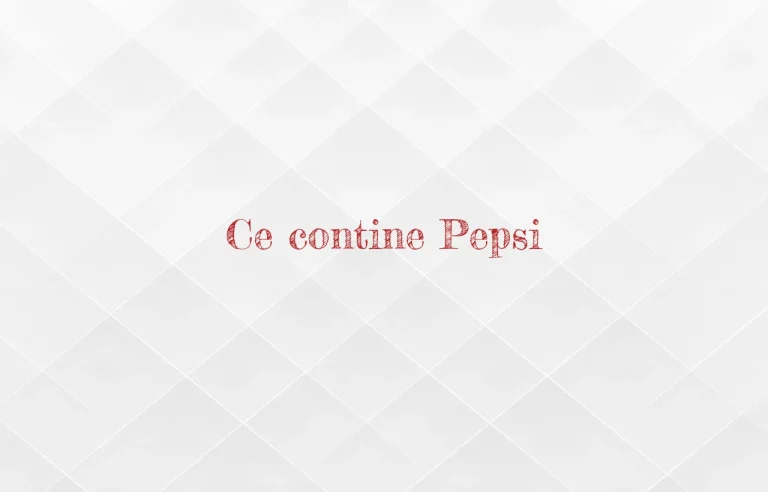 ce contine pepsi